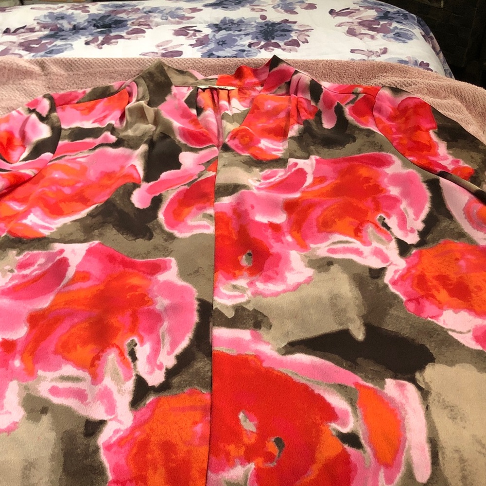 Floral Women's Kimono - Pink and Red